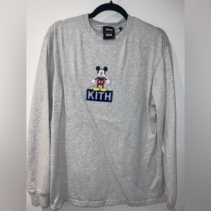 Kith x Disney 30s Mickey Standing Classic Logo T-Shirt 'Heather Grey'